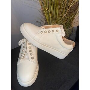Alex Marie Wrenna White Leather Sneakers